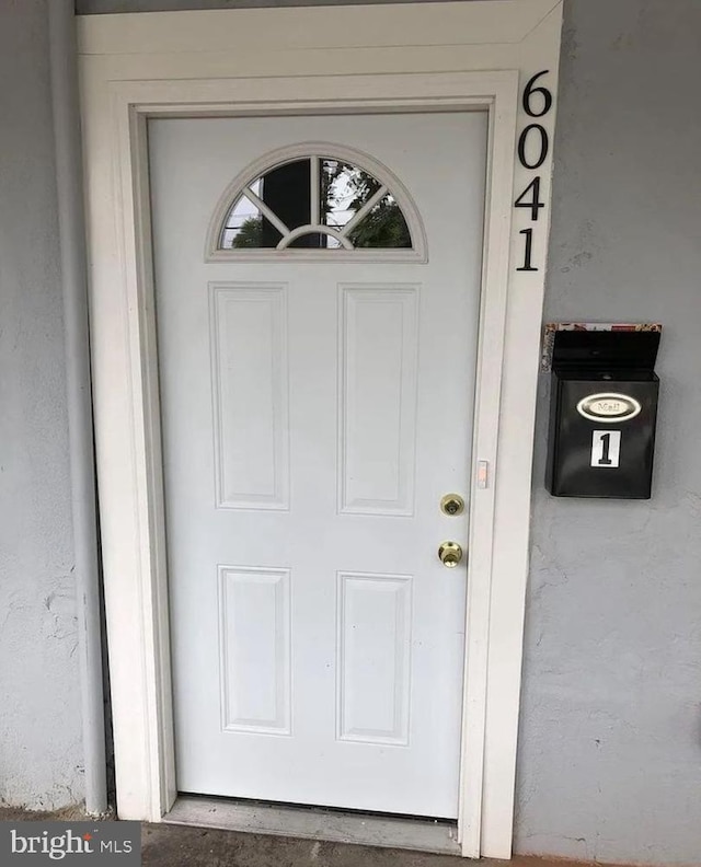 view of doorway to property