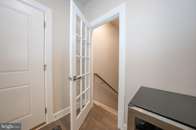 hall featuring hardwood / wood-style floors