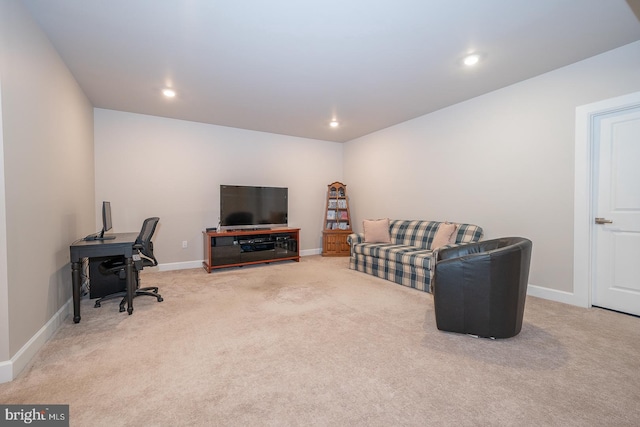 view of carpeted living room