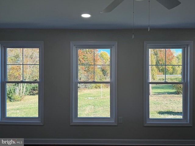 room details with ceiling fan