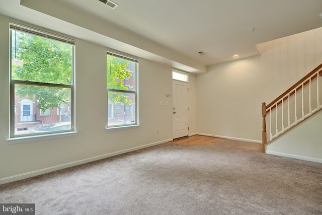 view of carpeted entryway