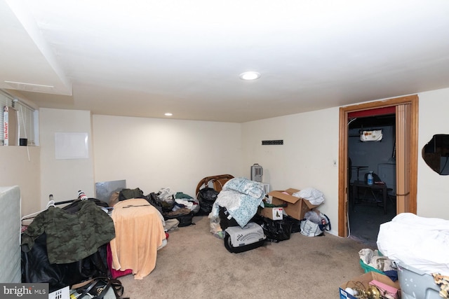 interior space featuring carpet floors