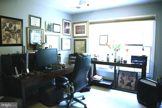 view of home office