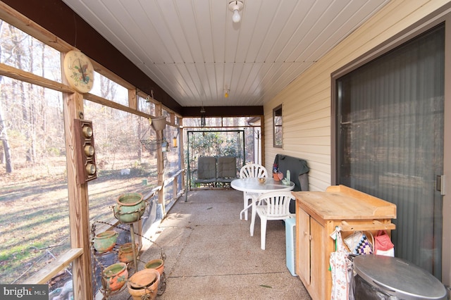 view of sunroom