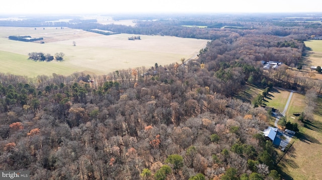 bird's eye view with a rural view