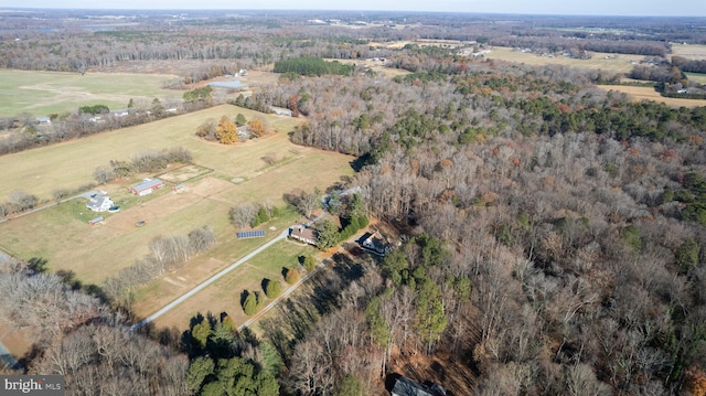 bird's eye view featuring a rural view