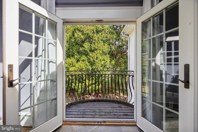 exterior space featuring french doors