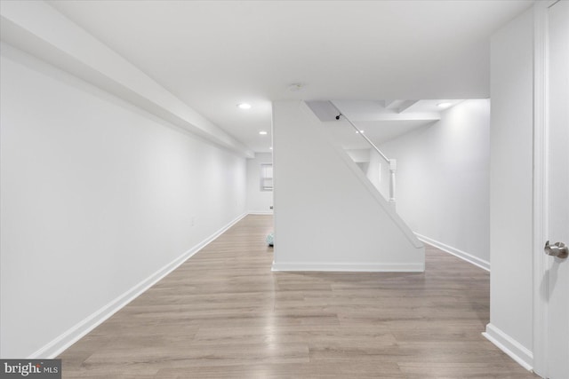 interior space featuring light wood-type flooring