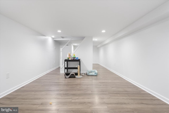 interior space featuring light hardwood / wood-style flooring