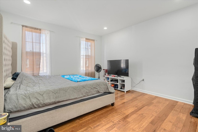 bedroom featuring hardwood / wood-style flooring