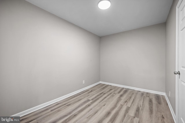 empty room featuring light hardwood / wood-style flooring