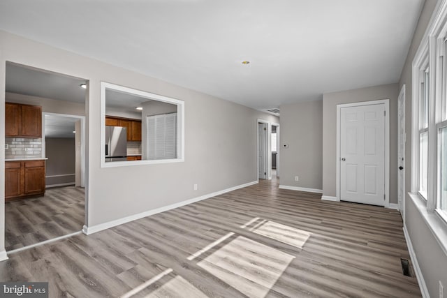 interior space featuring light hardwood / wood-style floors