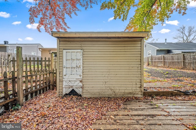 view of outdoor structure