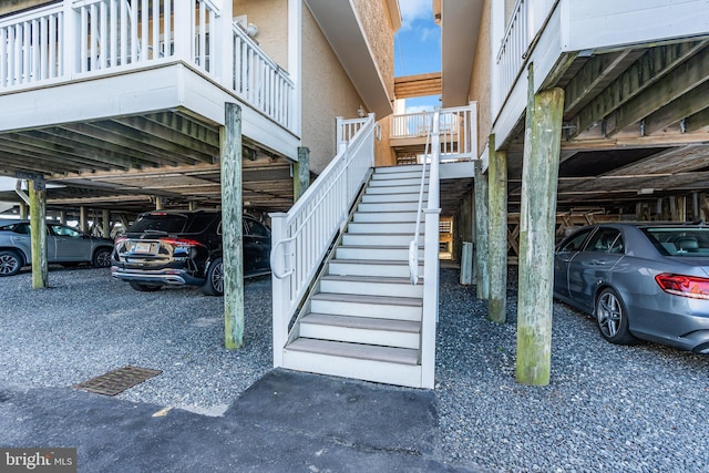 view of car parking featuring a carport