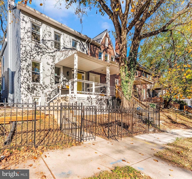 view of front of home with a porch