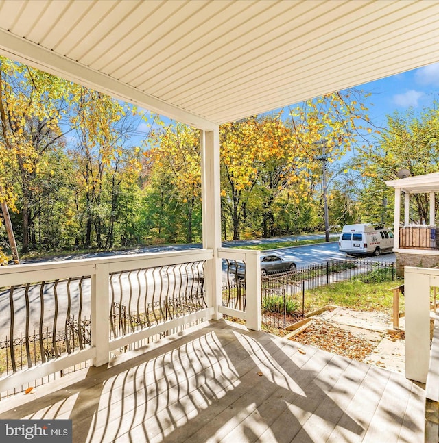 2592 Druid Park Dr, Baltimore, MD 21215 - porch with view of wooded area