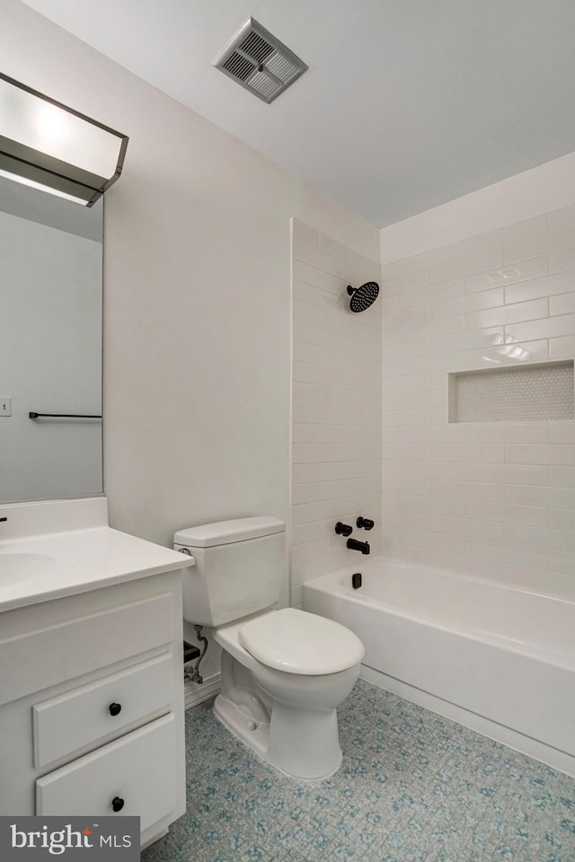 9103 Home Guard Dr, Burke, VA 22015 - full bathroom with toilet, vanity, and shower / bath combination