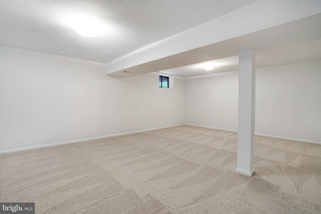 9103 Home Guard Dr, Burke, VA 22015 - finished basement featuring light colored carpet and baseboards