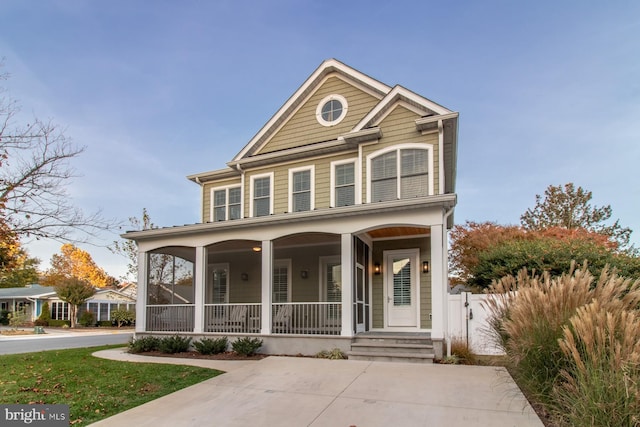 view of front of house with a porch