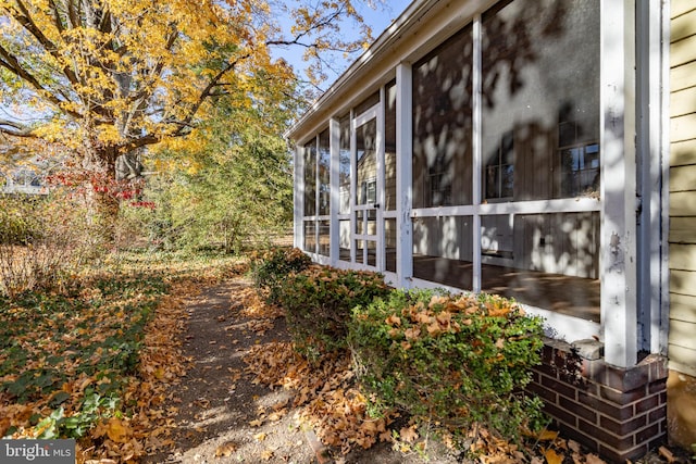 exterior space with a sunroom