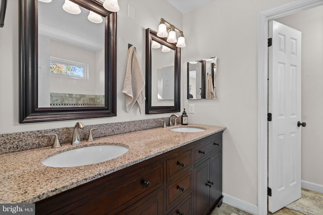 bathroom featuring vanity