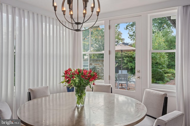 155 E Oakland Ave, Doylestown, PA 18901 - dining area featuring a chandelier