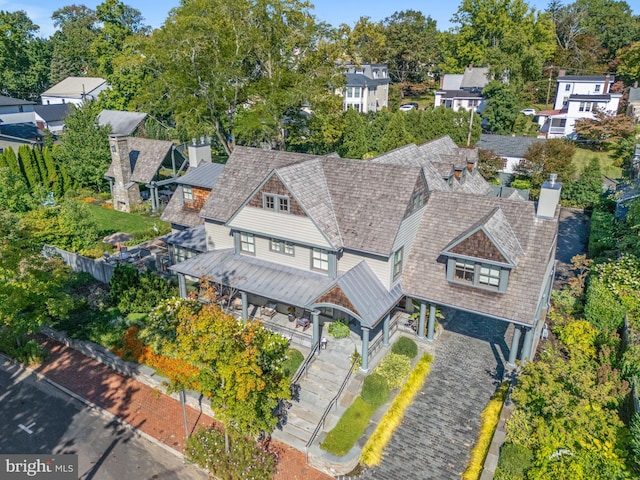 155 E Oakland Ave, Doylestown, PA 18901 - aerial view of residential area featuring a tree filled landscape