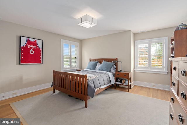 155 E Oakland Ave, Doylestown, PA 18901 - bedroom with multiple windows, light wood-style floors, and baseboards