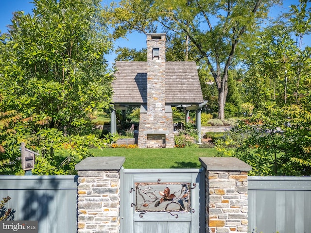 155 E Oakland Ave, Doylestown, PA 18901 - view of front of home featuring a fireplace, a chimney, and a front lawn