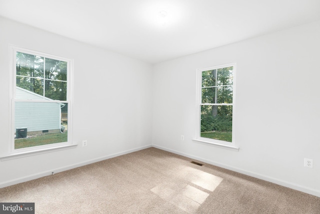 view of carpeted empty room