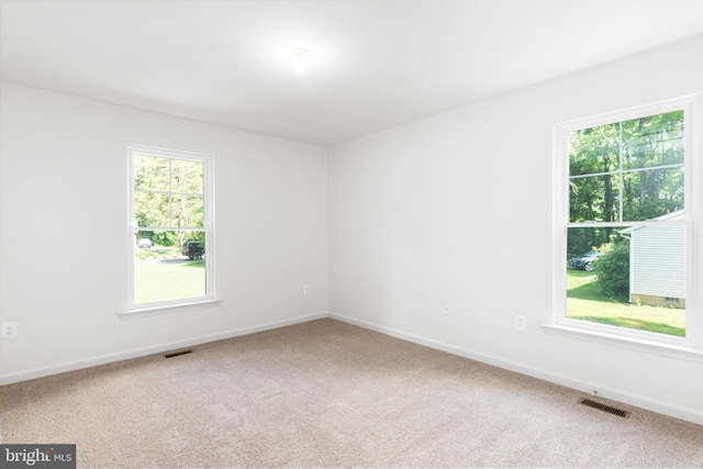 empty room with carpet floors and plenty of natural light