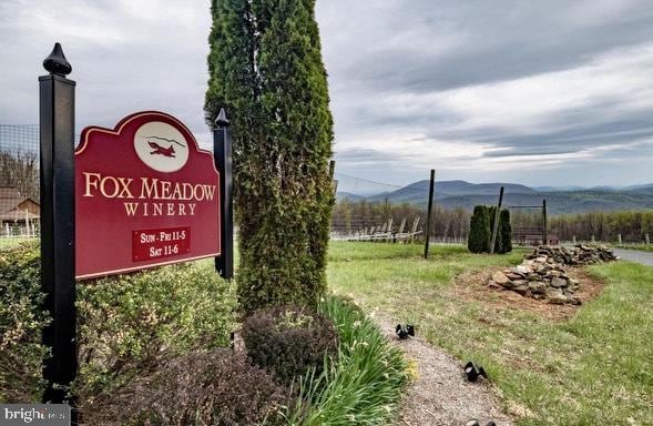 view of property's community featuring a mountain view