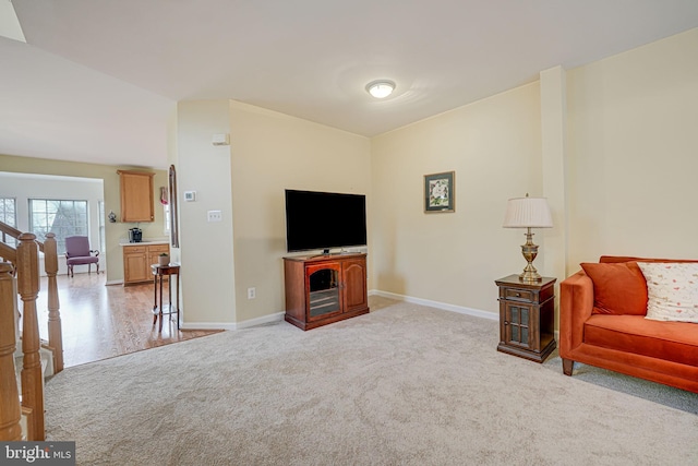 view of carpeted living room