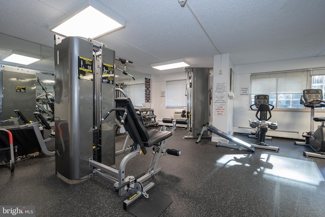 1900 John F Kennedy Blvd Unit 820, Philadelphia, PA 19103 - workout area featuring a textured ceiling