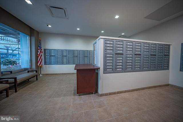 view of community featuring mail boxes