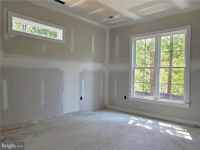 unfurnished room with a wealth of natural light