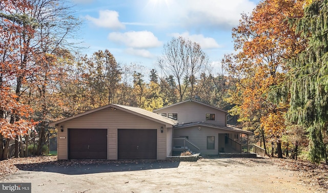 front of property featuring a garage