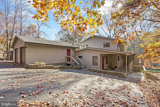 view of rear view of property