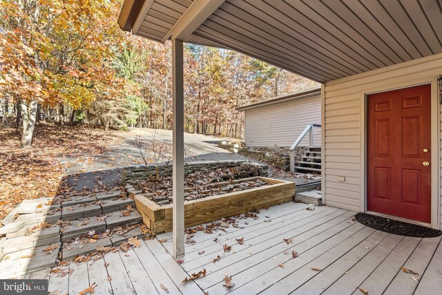 view of wooden terrace