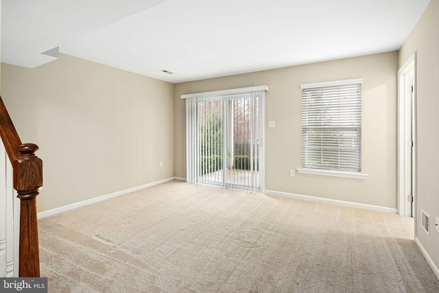 view of carpeted empty room