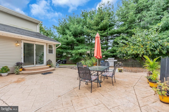 view of patio with grilling area