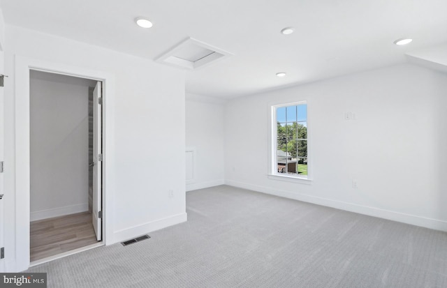 10812 Willow Ter, Fairfax, VA 22030 - unfurnished bedroom with carpet floors, attic access, baseboards, and recessed lighting