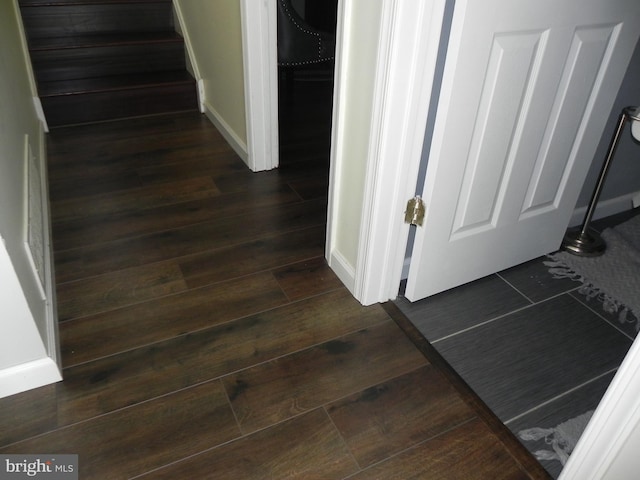 details with wood-type flooring