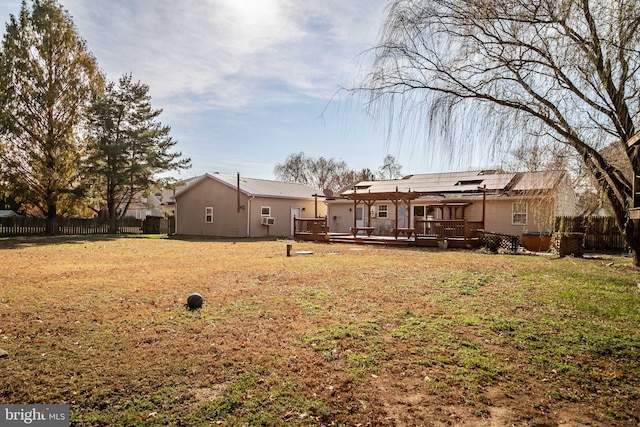 view of yard featuring a deck