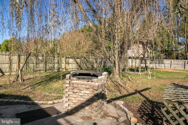 view of yard with a trampoline