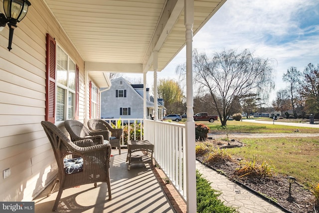 balcony with covered porch