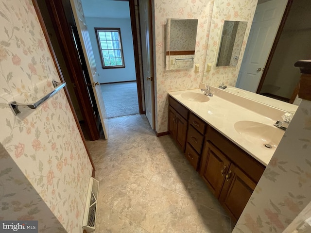 bathroom with vanity