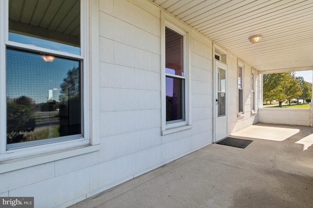 view of patio / terrace with a porch