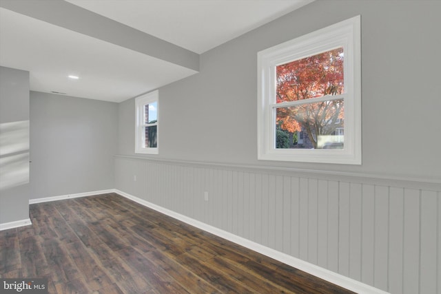 interior space featuring dark wood-type flooring