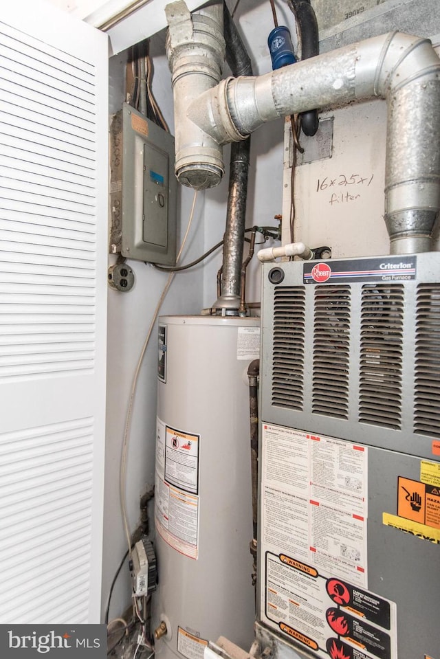 4624 Rhawn St, Philadelphia, PA 19136 - utilities featuring water heater, electric panel, and heating unit